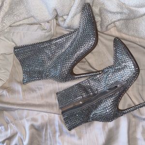 Steve Madden rhinestone booties